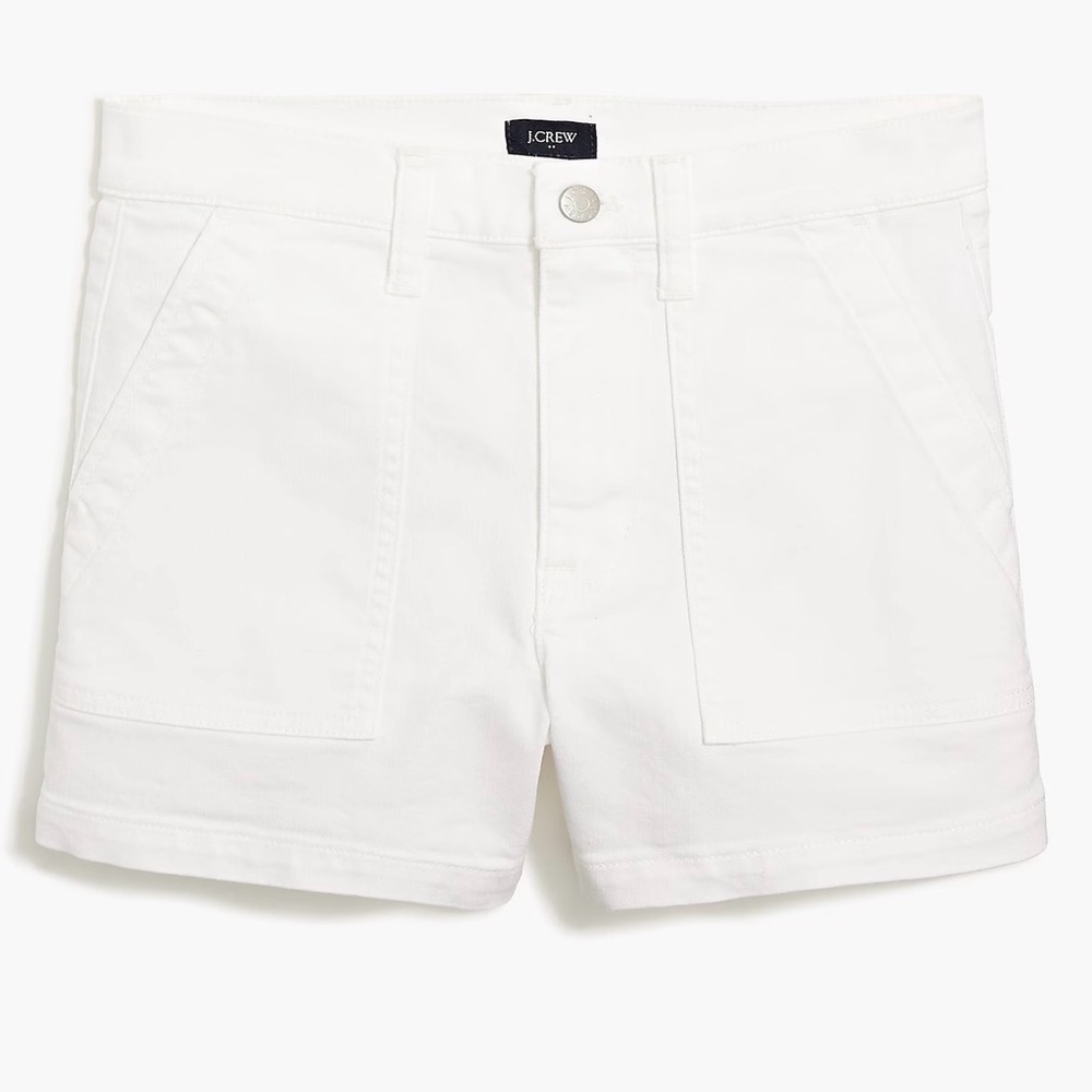 J. Crew White Cotton Stretch Denim Women's Shorts, Size 29